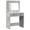 vidaXL 2-Piece Dressing Table Set with LED in Concrete Grey Made from Engineered Wood