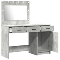 vidaXL 2-Piece Dressing Table Set with LED in Concrete Grey Made from Engineered Wood
