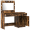 vidaXL 2 Piece Dressing Table Set with LED Smoked Oak Engineered Wood