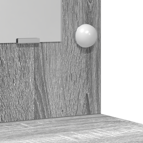 vidaXL 2-Piece Dressing Table Set with LED - Grey Sonoma Engineered Wood