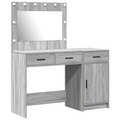 vidaXL 2-Piece Dressing Table Set with LED - Grey Sonoma Engineered Wood
