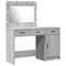 vidaXL 2-Piece Dressing Table Set with LED - Grey Sonoma Engineered Wood