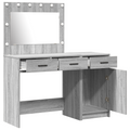 vidaXL 2-Piece Dressing Table Set with LED - Grey Sonoma Engineered Wood