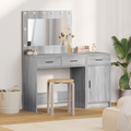 vidaXL 2-Piece Dressing Table Set with LED - Grey Sonoma Engineered Wood