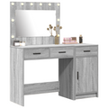 vidaXL 2-Piece Dressing Table Set with LED - Grey Sonoma Engineered Wood