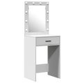 vidaXL 2-Piece Dressing Table Set with LED - White Engineered Wood
