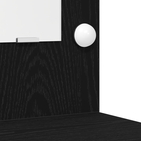 vidaXL 2 Piece Dressing Table Set with LED Black Engineered Wood