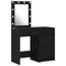 vidaXL 2 Piece Dressing Table Set with LED Black Engineered Wood