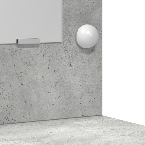 vidaXL 2-Piece Dressing Table Set with LED in Concrete Grey Engineered Wood