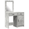 vidaXL 2-Piece Dressing Table Set with LED in Concrete Grey Engineered Wood