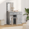 vidaXL 2-Piece Dressing Table Set with LED in Concrete Grey Engineered Wood