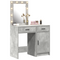 vidaXL 2-Piece Dressing Table Set with LED in Concrete Grey Engineered Wood