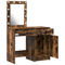 vidaXL 2 Piece Dressing Table Set with LED in Smoked Oak Engineered Wood