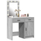 vidaXL 2-Piece Dressing Table Set with LED in Grey Sonoma Engineered Wood