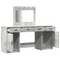 vidaXL 3 Piece Dressing Table Set with LED Concrete Grey Engineered Wood