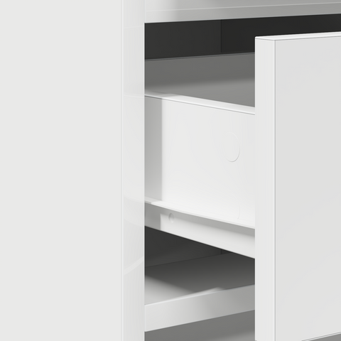 vidaXL 3 Piece Dressing Table Set with LED White Engineered Wood