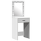 vidaXL 3 Piece Dressing Table Set with LED White Engineered Wood
