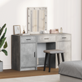 vidaXL 3 Piece Dressing Table Set with LED Concrete Grey Engineered Wood