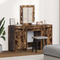 vidaXL Dressing Table Set Set of 3 Smoked Oak Engineered Wood Storage