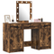 vidaXL Dressing Table Set Set of 3 Smoked Oak Engineered Wood Storage