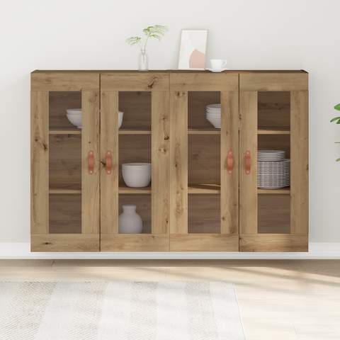 vidaXL Wall Mounted Cabinets 2 pcs Artisan Oak 69,5x34x90 cm Engineered Wood