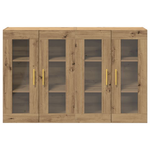 vidaXL Wall Mounted Cabinets 2 pcs Artisan Oak 69,5x34x90 cm Engineered Wood