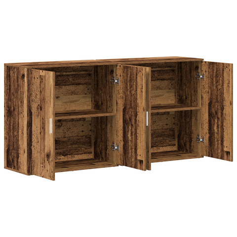 vidaXL Sideboards 2 pcs Old Wood 79x38x80 cm Engineered Wood
