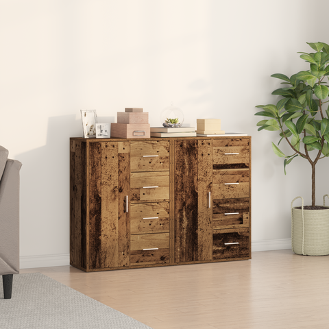 vidaXL Sideboards 2 pcs Old Wood 60x31x84 cm Engineered Wood