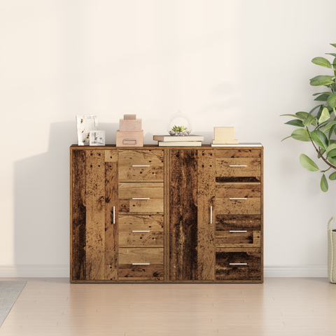 vidaXL Sideboards 2 pcs Old Wood 60x31x84 cm Engineered Wood