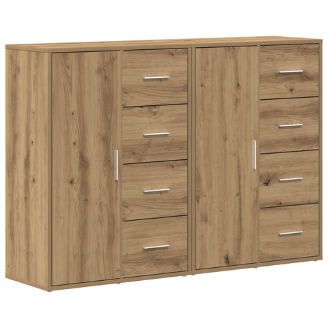 vidaXL Sideboards 2 pcs Artisan Oak 60x31x84 cm Engineered Wood