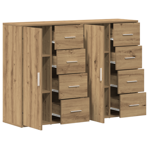 vidaXL Sideboards 2 pcs Artisan Oak 60x31x84 cm Engineered Wood