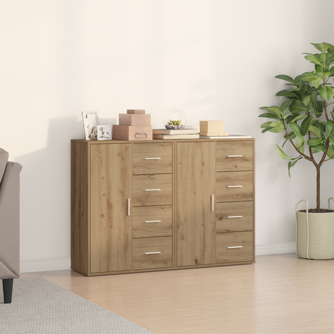 vidaXL Sideboards 2 pcs Artisan Oak 60x31x84 cm Engineered Wood