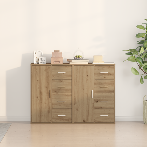 vidaXL Sideboards 2 pcs Artisan Oak 60x31x84 cm Engineered Wood