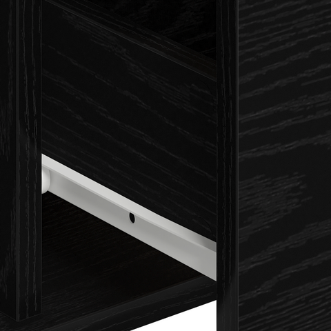 vidaXL Sideboards 2 pcs Black Oak 60x31x84 cm Engineered Wood