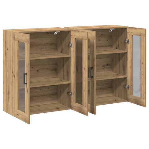 vidaXL Wall Mounted Cabinets 2 pcs Artisan Oak 69,5x34x90 cm Engineered Wood