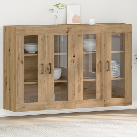 vidaXL Wall Mounted Cabinets 2 pcs Artisan Oak 69,5x34x90 cm Engineered Wood