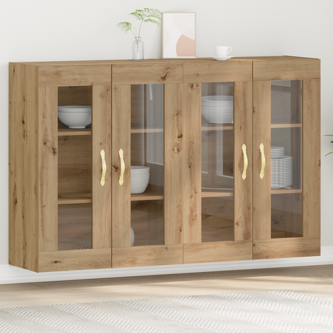 vidaXL Wall Mounted Cabinets 2 pcs Artisan Oak 69,5x34x90 cm Engineered Wood