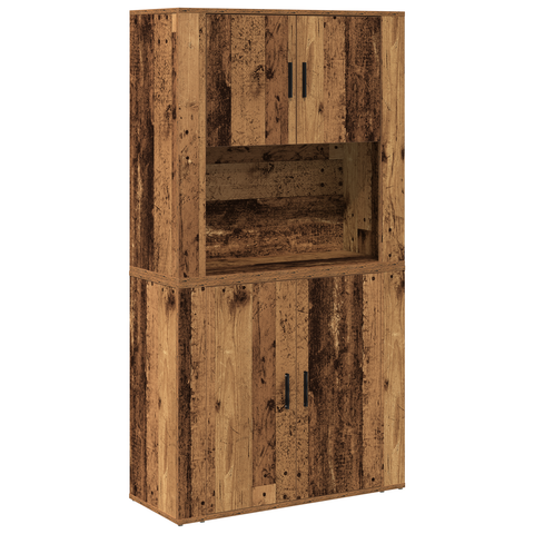 vidaXL Highboard Old Wood 80x33x150 cm Engineered Wood