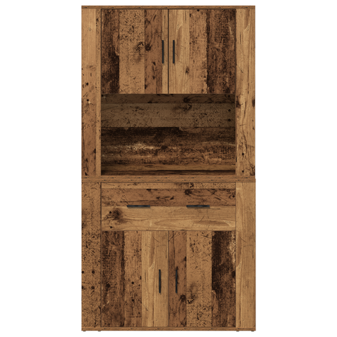 vidaXL Highboard Old Wood 80x33x150 cm Engineered Wood