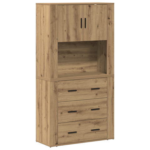 vidaXL Highboard Artisan Oak 80x33x150 cm Engineered Wood