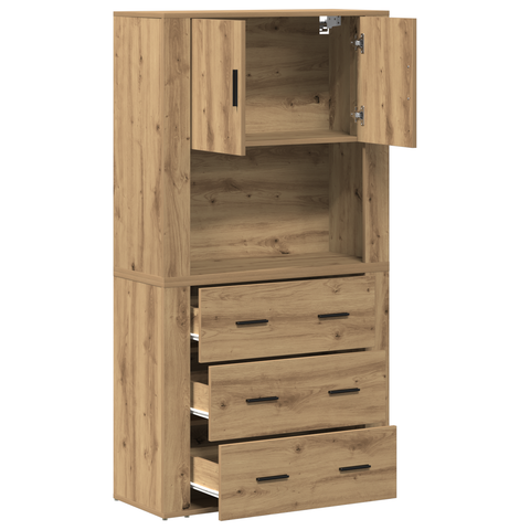 vidaXL Highboard Artisan Oak 80x33x150 cm Engineered Wood