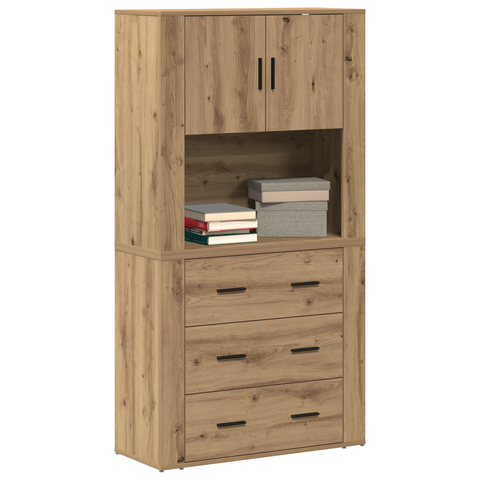 vidaXL Highboard Artisan Oak 80x33x150 cm Engineered Wood