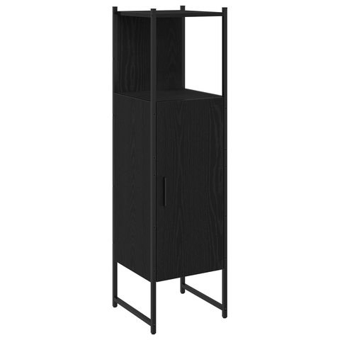 vidaXL 3 Piece Bathroom Cabinet Set Black Oak Engineered Wood