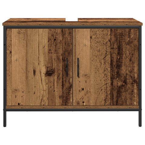 vidaXL 3 Piece Bathroom Furniture Set Old Wood Engineered Wood