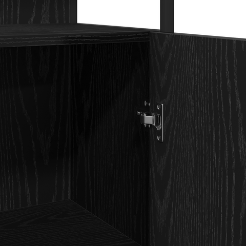 vidaXL Bathroom Sink Cabinet Black Oak 60x30x60 cm Engineered Wood