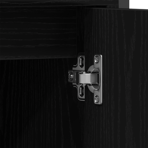 vidaXL Bathroom Sink Cabinet Black Oak 60x30x60 cm Engineered Wood