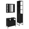 vidaXL 3-Piece Dressing Table Set in Grey Sonoma Engineered Wood