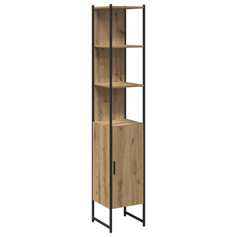 vidaXL 3-Piece Dressing Table Set in Brown Oak Engineered Wood