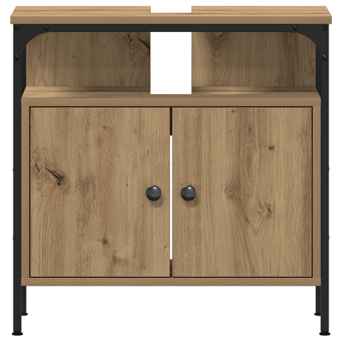 vidaXL 3-Piece Dressing Table Set in Brown Oak Engineered Wood