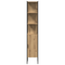 vidaXL 3-Piece Dressing Table Set in Brown Oak Engineered Wood